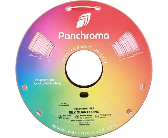 Пластик для 3D-принтера Polymaker PLA PANCHROMA SILK 1,75mm 1kg QUARTZ PINK (CA03013), изображение 2