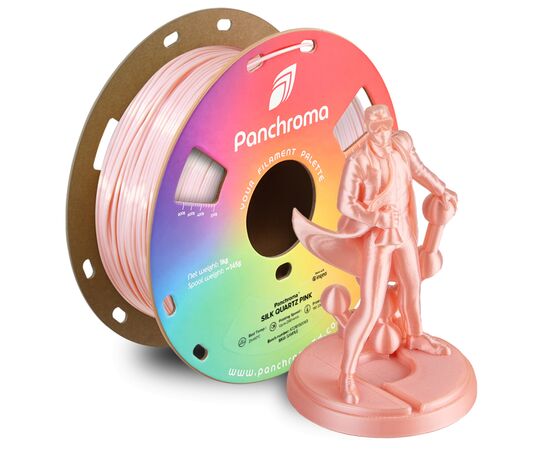 Пластик для 3D-принтера Polymaker PLA PANCHROMA SILK 1,75mm 1kg QUARTZ PINK (CA03013), изображение 4