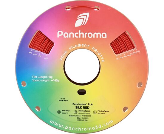 Пластик для 3D-принтера Polymaker PLA PANCHROMA SILK 1,75mm 1kg RED (CA03015), изображение 2