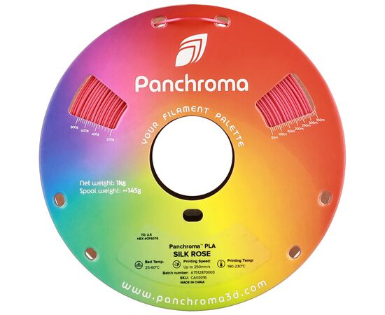 Пластик для 3D-принтера Polymaker PLA PANCHROMA SILK 1,75mm 1kg ROSE (CA03016), изображение 2