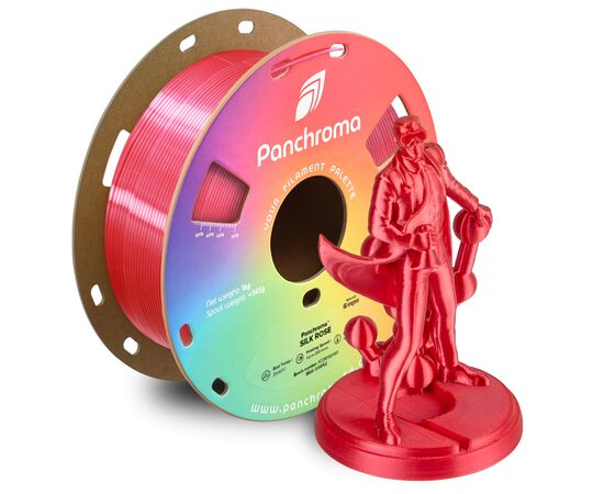 Пластик для 3D-принтера Polymaker PLA PANCHROMA SILK 1,75mm 1kg ROSE (CA03016), изображение 4