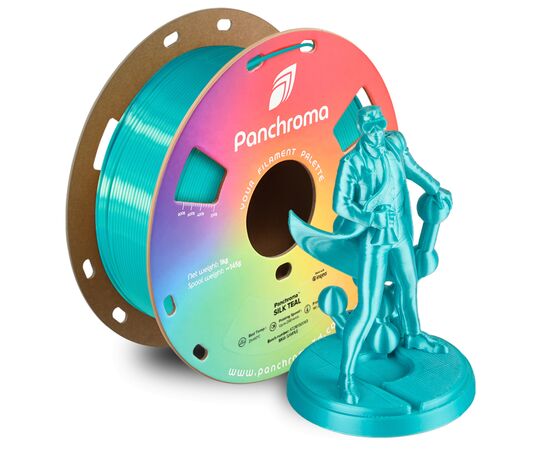 Пластик для 3D-принтера Polymaker PLA PANCHROMA SILK 1,75mm 1kg TEAL (CA03019), изображение 4