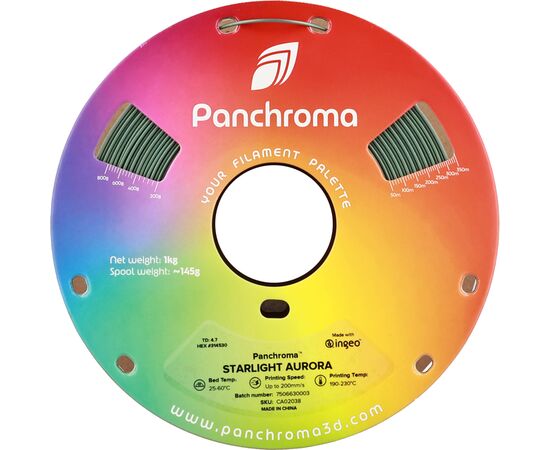 Пластик для 3D-принтера Polymaker PLA PANCHROMA STARLIGHT 1,75mm 1kg AURORA (CA02038), изображение 2