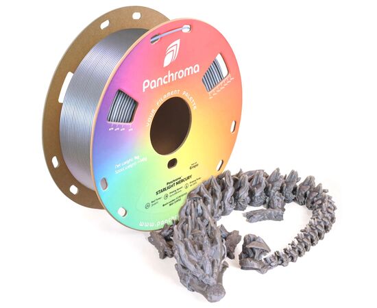 Пластик для 3D-принтера Polymaker PLA PANCHROMA STARLIGHT 1,75mm 1kg MERCURY (CA02018), изображение 4