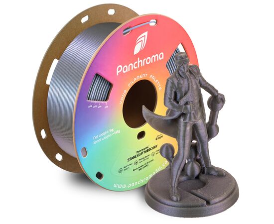 Пластик для 3D-принтера Polymaker PLA PANCHROMA STARLIGHT 1,75mm 1kg MERCURY (CA02018), изображение 5