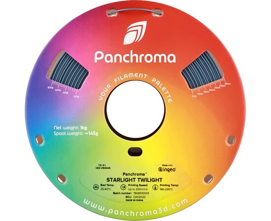 Пластик для 3D-принтера Polymaker PLA PANCHROMA STARLIGHT 1,75mm 1kg TWILIGHT (CA02022), изображение 2