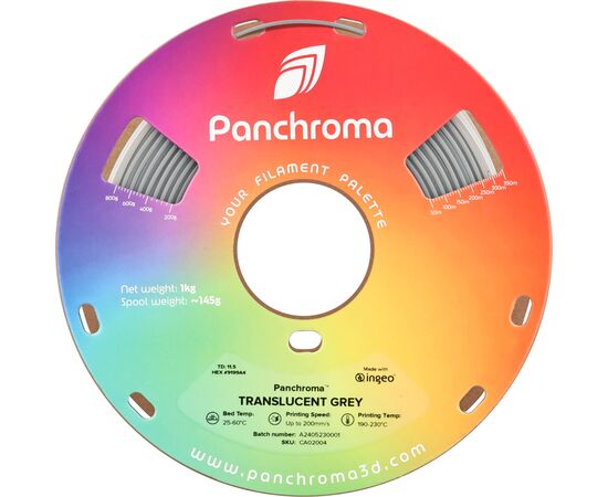 Пластик для 3D-принтера Polymaker PLA PANCHROMA TRANSLUCENT 1,75mm 1kg GREY (CA02004), зображення 2
