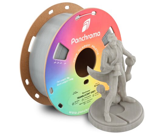 Пластик для 3D-принтера Polymaker PLA PANCHROMA TRANSLUCENT 1,75mm 1kg GREY (CA02004), зображення 4