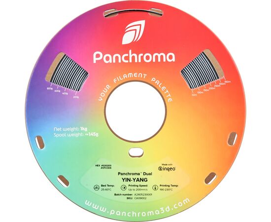 Пластик для 3D-принтера Polymaker PLA PANCHROMA DUAL 1,75mm 1kg YIN-YANG (CA09002), изображение 2