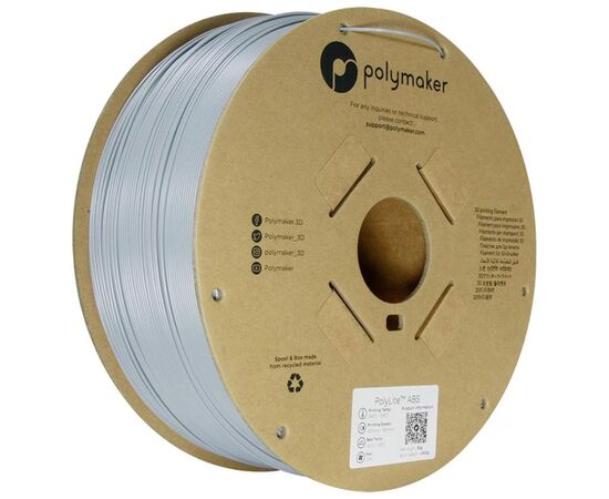 Пластик для 3D-принтера Polymaker ABS POLYLITE 1,75mm 3kg GREY (PE01024)