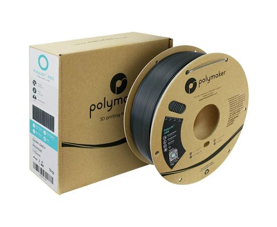 Пластик для 3D-принтера Polymaker ABS POLYLITE 1,75mm 1kg DARK GREY (PE01028), изображение 4