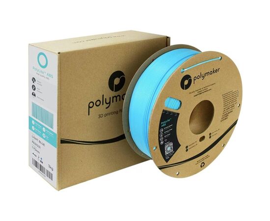Пластик для 3D-принтера Polymaker ABS POLYLITE 1,75mm 1kg LIGHT BLUE (PE01031), изображение 4
