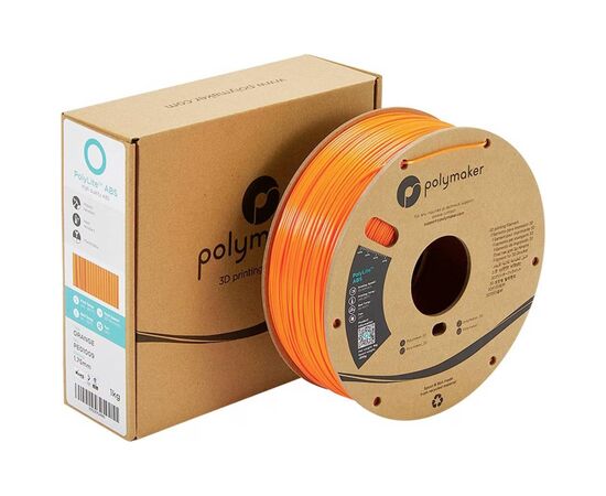 Пластик для 3D-принтера Polymaker ABS POLYLITE 1,75mm 1kg ORANGE (PE01009), изображение 4