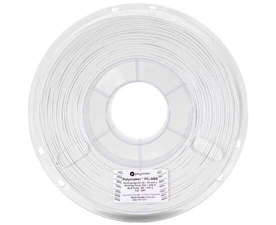 Пластик для 3D-принтера Polymaker PC-ABS 1,75mm1kg WHITE (PC04002), изображение 2