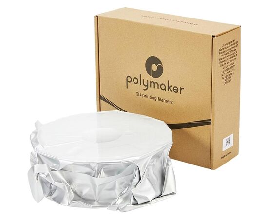 Пластик для 3D-принтера Polymaker PETG POLYLITE 1,75mm 1kg WHITE (PB01002), зображення 4