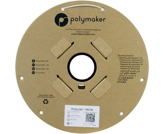 Пластик для 3D-принтера Polymaker PETG POLYLITE 1,75mm 3kg WHITE (PB01052), изображение 2
