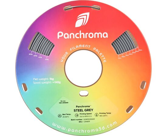 Пластик для 3D-принтера Polymaker PANCHROMA CoPE 1,75mm 1kg STEEL GREY (CA14011), изображение 2