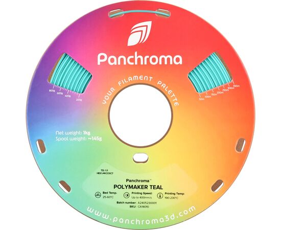 Пластик для 3D-принтера Polymaker PANCHROMA CoPE 1,75mm 1kg TEAL (CA14010), изображение 2