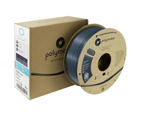 Пластик для 3D-принтера Polymaker ASA POLYLITE 1,75mm 1kg DARK GREY (PF01037), изображение 5