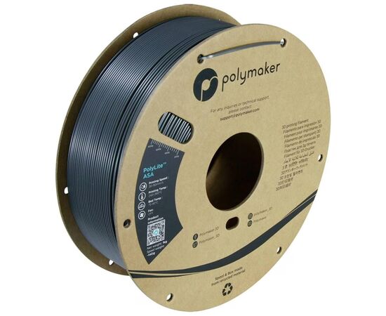 Пластик для 3D-принтера Polymaker ASA POLYLITE 1,75mm 1kg DARK GREY (PF01037)