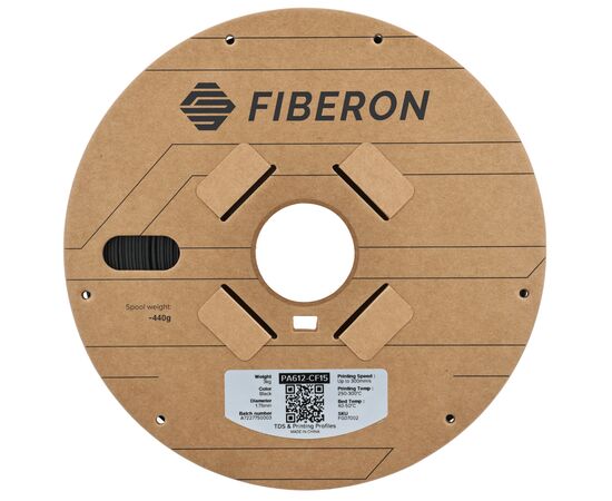 Пластик для 3D-принтера Polymaker Fiberon PA612-CF15 1,75mm 3kg BLACK (FG07002), изображение 2