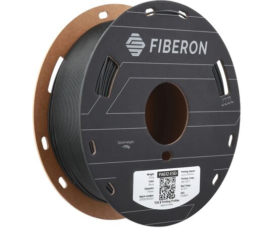 Пластик для 3D-принтера Polymaker Fiberon PA612-ESD 1,75mm 0,5kg BLACK (FG08001)