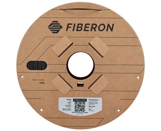 Пластик для 3D-принтера Polymaker Fiberon PA612-ESD 1,75mm 3kg BLACK (FG08002), изображение 2