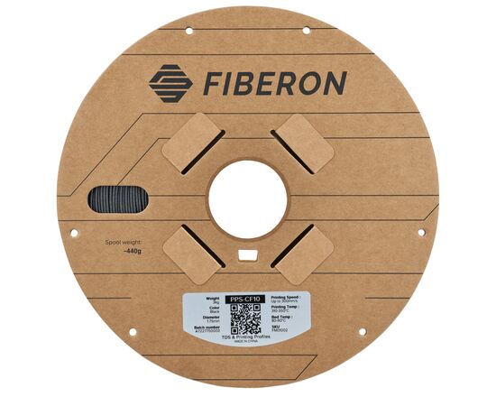 Пластик для 3D-принтера Polymaker Fiberon PPS-CF10 1,75mm 3kg BLACK (FM01002), изображение 2