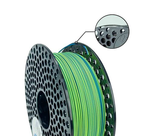 Пластик для 3D-принтера AzureFilm PLA Dual Original 1,75mm 1kg BLUE - GREEN (FP171-5057), зображення 2