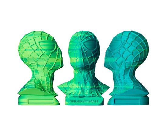 Пластик для 3D-принтера AzureFilm PLA Dual Original 1,75mm 1kg BLUE - GREEN (FP171-5057), зображення 3