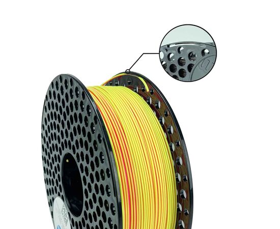 Пластик для 3D-принтера AzureFilm PLA Dual Neon 1,75mm 1kg YELLOW - PINK (FP171-1912), изображение 2