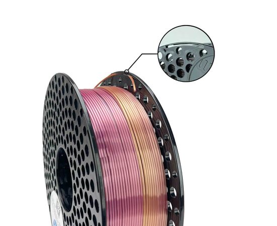 Пластик для 3D-принтера AzureFilm PLA SILK 1,75mm 1kg Rainbow Tropicana (FL171-2463), зображення 2