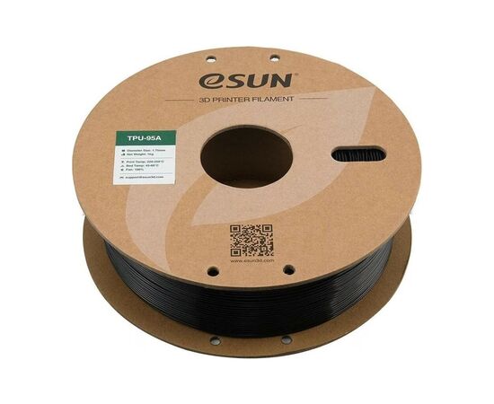Пластик для 3D-принтера eSUN eTPU-95A 1кг, 1.75мм, black (ETPU-95A175B1), зображення 3