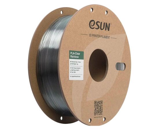 Пластик для 3D-принтера eSUN PLA Clear Rainbow 1,75mm 1kg PURPLE BLUE GREY (PLA-CLRB175RB-ZUH1P1)