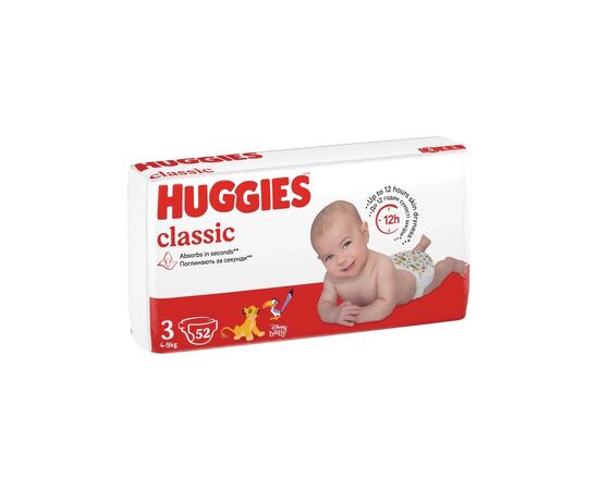 Подгузники Huggies Classic 3 (4-9кг) Jumbo 52 шт (5029053579788), изображение 2