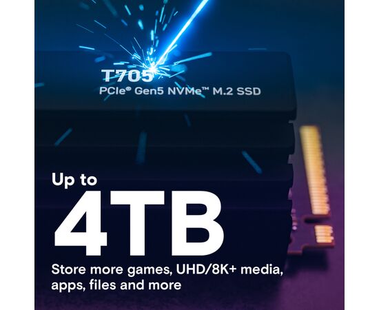 Накопитель SSD M.2 2280 1TB T705 with Heatsink Micron (CT1000T705SSD5), изображение 5