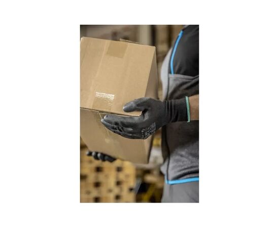 Защитные перчатки Hoegert JAGST HT5K756-9 с полиуретановым покрытием черные, 9 (HT5K756-9), изображение 2