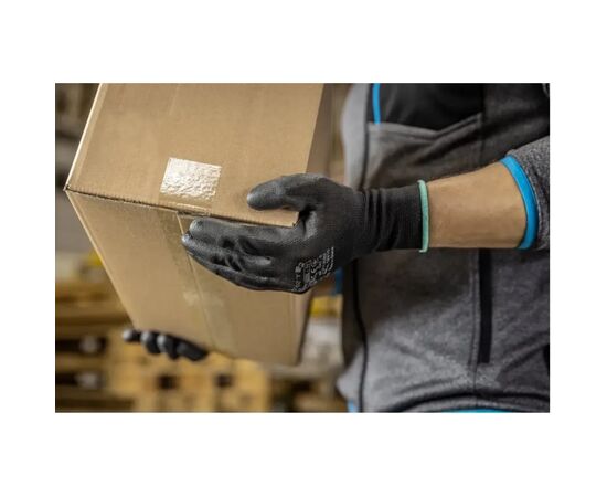 Защитные перчатки Hoegert JAGST HT5K756-9 с полиуретановым покрытием черные, 9 (HT5K756-9), изображение 3
