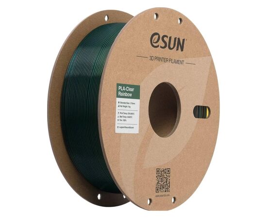 Пластик для 3D-принтера eSUN PLA Clear Rainbow 1,75mm 1kg Transl RAINBOW B (PLA-CLRB175T-RBB1P1)