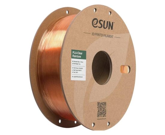 Пластик для 3D-принтера eSUN PLA Clear Rainbow 1,75mm 1kg YELLOW PINK (PLA-CLRB175RB-YP1P1)
