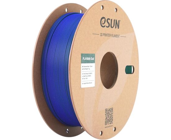 Пластик для 3D-принтера eSUN PLA matte dual 1,75mm 1kg GREEN BLUE (PLA-MTD175B-UG1P1)