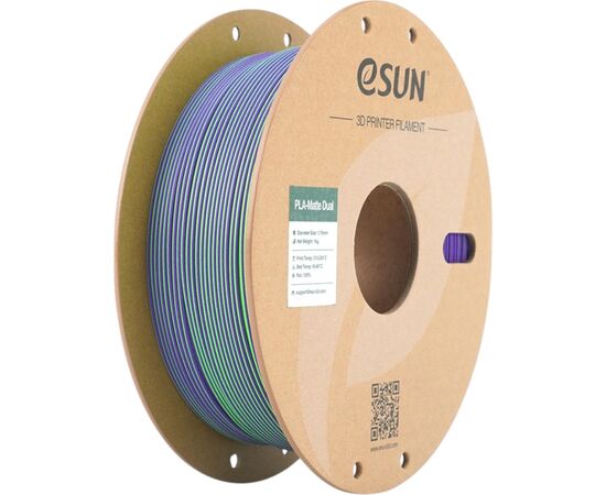 Пластик для 3D-принтера eSUN PLA matte dual 1,75mm 1kg GREEN PURPLE (PLA-MTD175B-GZ1P1)