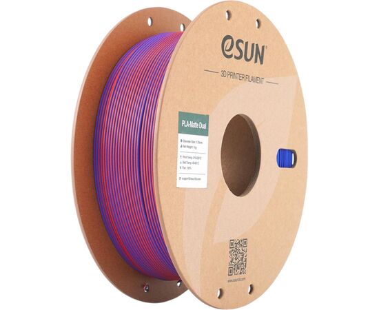Пластик для 3D-принтера eSUN PLA matte dual 1,75mm 1kg RED BLUE (PLA-MTD175B-RU1P1)
