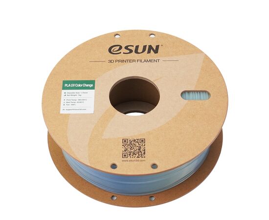 Пластик для 3D-принтера eSUN PLA UV 1,75mm 1kg Blue (PLA-UV CC175UV-U1P1), зображення 3