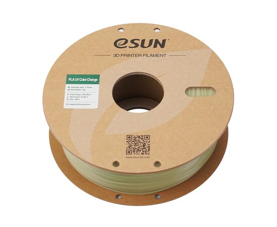 Пластик для 3D-принтера eSUN PLA UV 1,75mm 1kg Green (PLA-UV CC175UV-G1P1), зображення 3