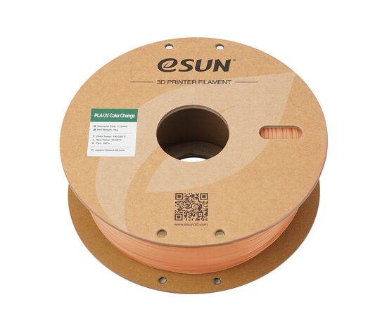 Пластик для 3D-принтера eSUN PLA UV 1,75mm 1kg Orange (PLA-UV CC175UV-O1P1), зображення 3