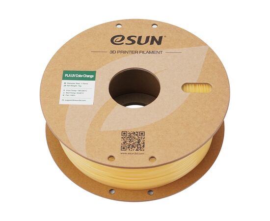 Пластик для 3D-принтера eSUN PLA UV 1,75mm 1kg Yellow (PLA-UV CC175UV-Y1P1), зображення 3