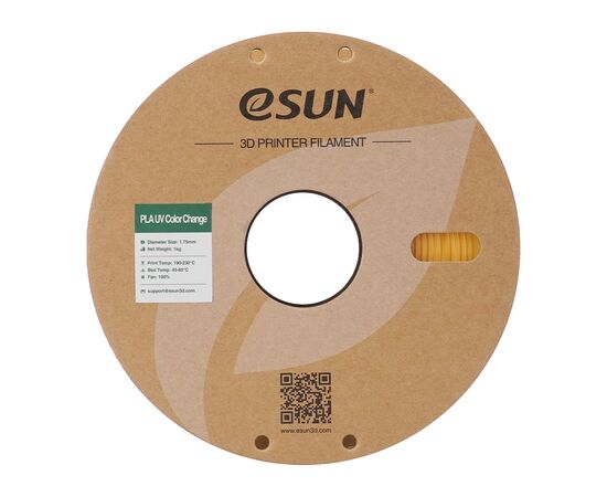 Пластик для 3D-принтера eSUN PLA UV 1,75mm 1kg Yellow (PLA-UV CC175UV-Y1P1), зображення 4