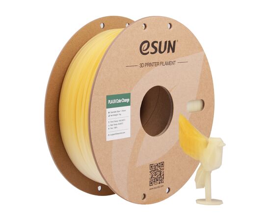 Пластик для 3D-принтера eSUN PLA UV 1,75mm 1kg Yellow (PLA-UV CC175UV-Y1P1), зображення 5