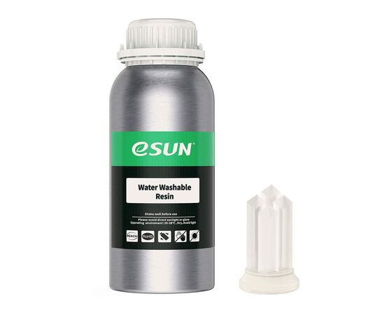 Фотополимерная смола eSUN Resin, Water Washable UV/LCD Transparent 0,5kg (WATERWASHABLERESINT500G)